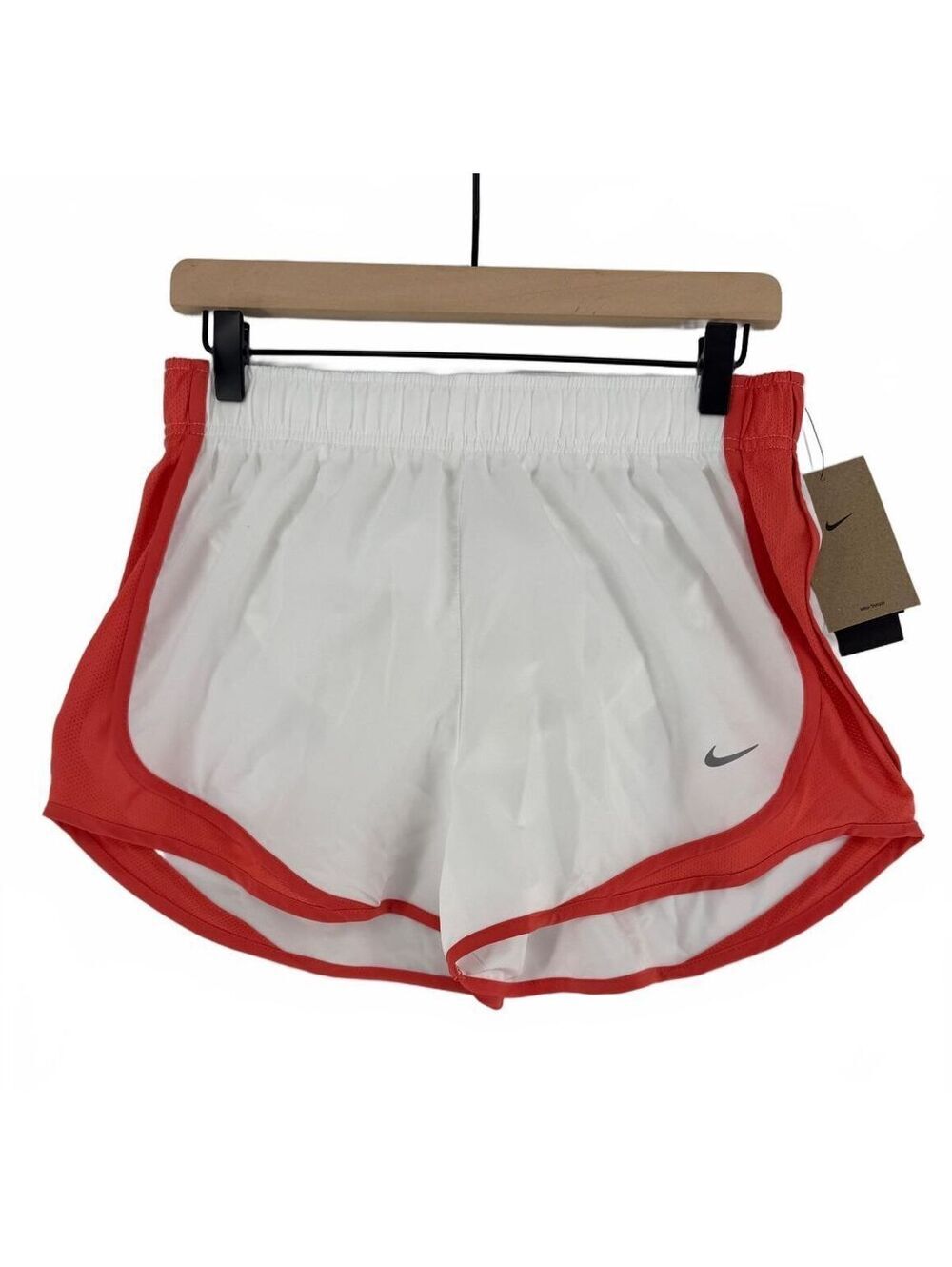 Nike Tempo Running Shorts W Medium NWT White Coral Athletic Dri-FIT MSRP $30